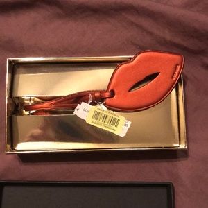 Authentic Coach Luggage Tag shaped like lips